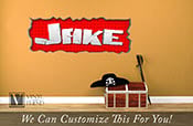 Hole in wall a wall decor vinyl decal lego theme custom name for brick builders rooms digital print 2470